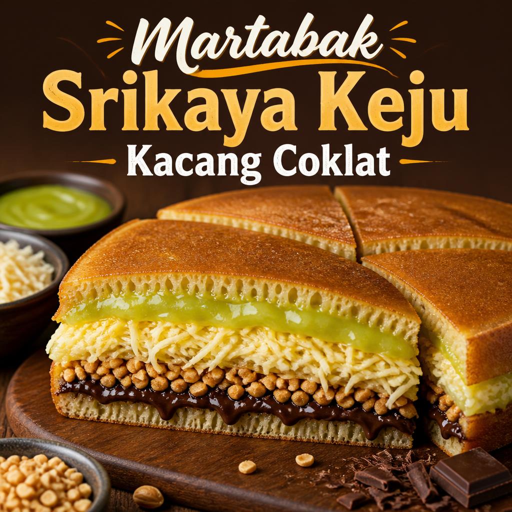 Srikaya Keju Kacang Coklat Large Martabak 999 Asli Bandung